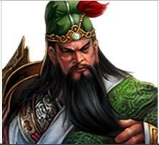 蜀国"五虎大将"之首,身高九尺,须长二尺,面色枣红,丹凤眼,相貌威仪,持