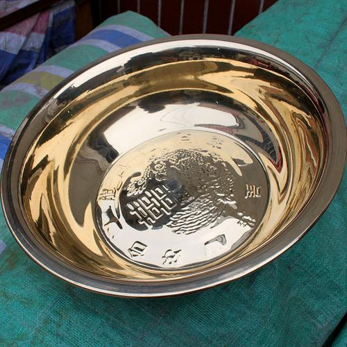 纯铜盆子加厚手工铜脸盆家用洗菜洗脚盆子重256斤