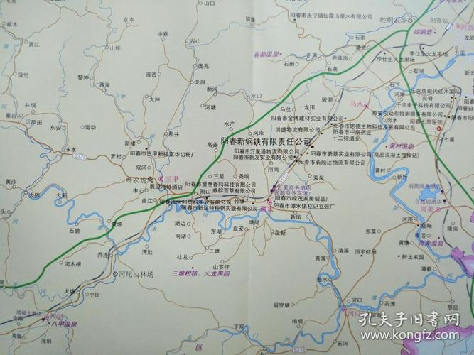 2018年阳春市旅游交通图84乘57cm阳春地图阳春市地图阳春旅游图
