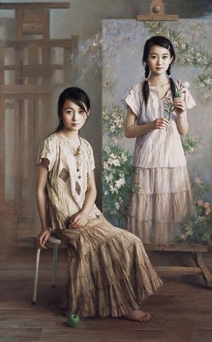 女画家安静油画人物欣赏 - 李梨 - 李梨