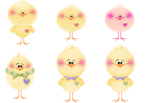 小鸡卡通纸质可爱小鸡