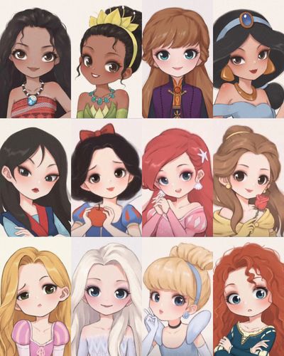 全网最全6015q版迪士尼公主头像 第五弹_头像_迪士尼公主_迪士尼