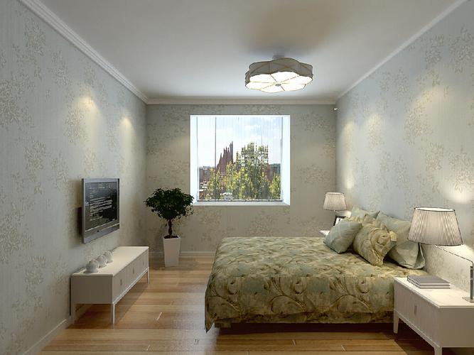 房间采用的是石膏线条,考虑到层高,卧室没有采用吊顶,整体简约而不