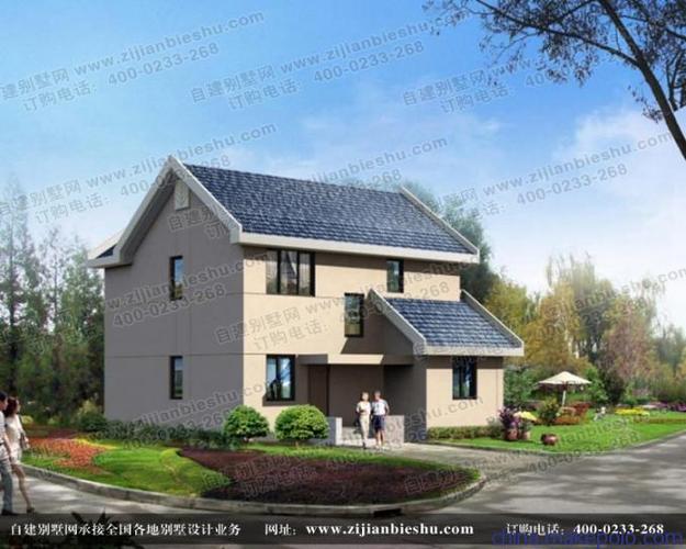 > 供应二层自建别墅设计图纸农村房子图片  效果图和部分施工图展示