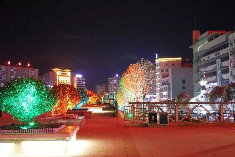 大美旬阳太极城绚丽夜景尽收眼底美景如画