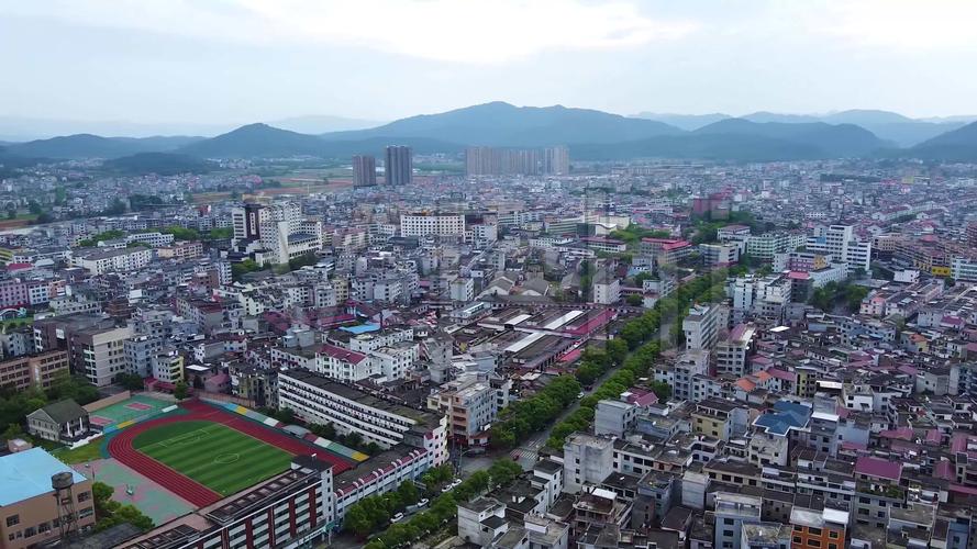 航拍江西省吉安市永新县县城_3840x2160_高清视频素材