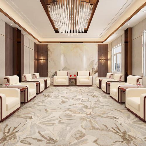 办公沙发接待室贵宾老板商务中式会议室单人沙发茶几组合套装