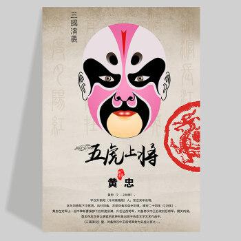 黄忠京剧脸谱简笔画