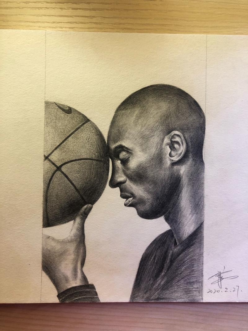 素描·人物(原创 科比)_科比_素描_速写_科比_人文_绘画