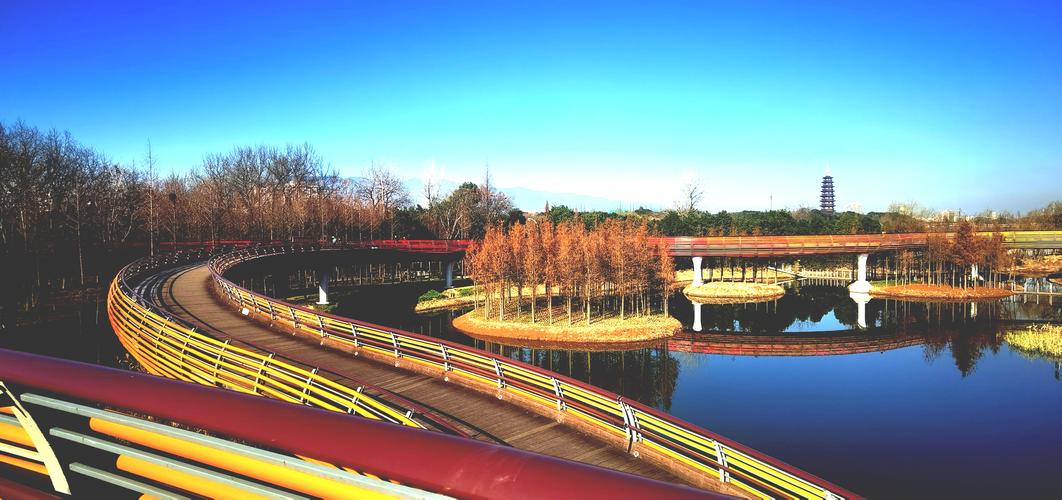 美丽的金华三江彩虹桥