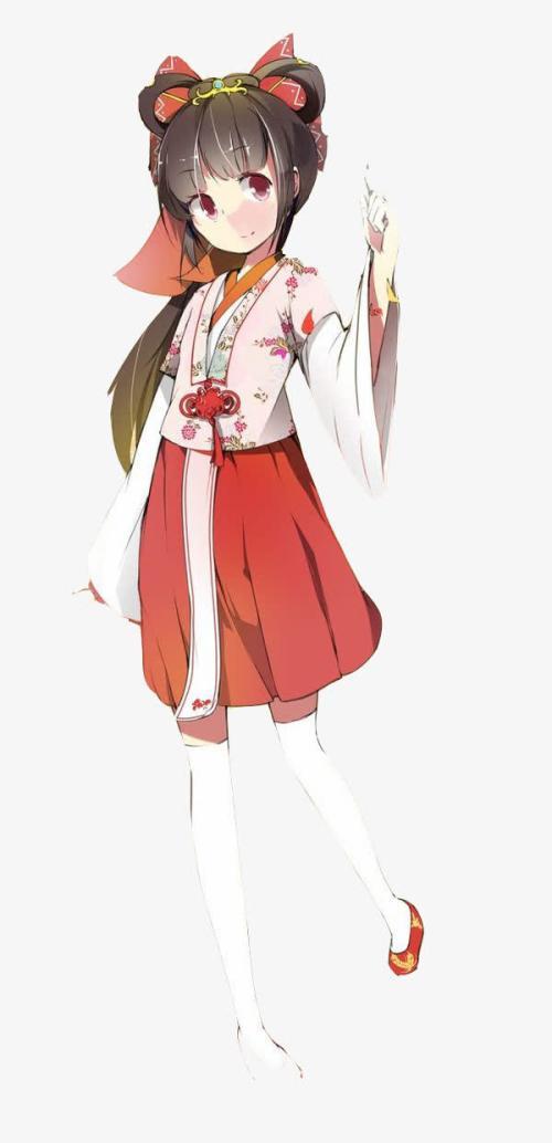 汉服少女动漫简笔画