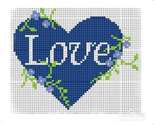 如何绣好十字绣的心形图案