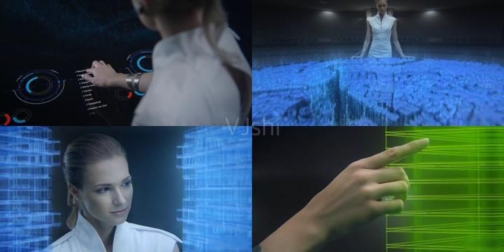 未来虚拟世界全息投影