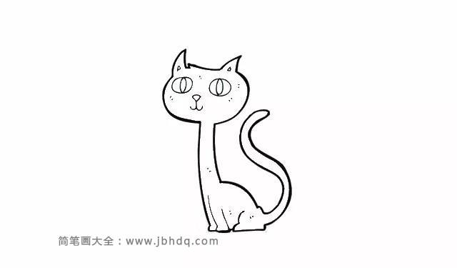 简笔画教程猫的画法