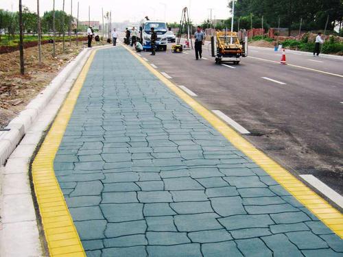 河北景观园林防滑耐磨强化压膜路面工程混凝土压花地坪施工队