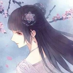 长发飘逸桃花仙女头像
