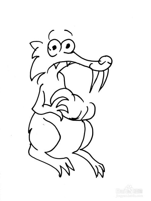 冰河世纪系列之斯克莱特简笔画