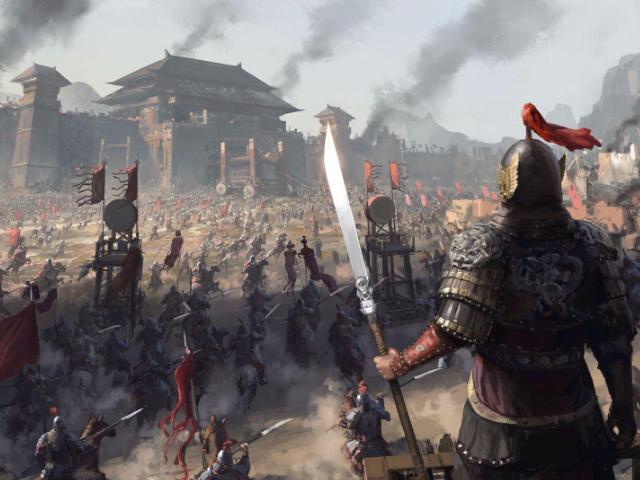 在古代战场上,双方士兵都使用冷兵器展开贴身厮杀,除了少量的弓兵