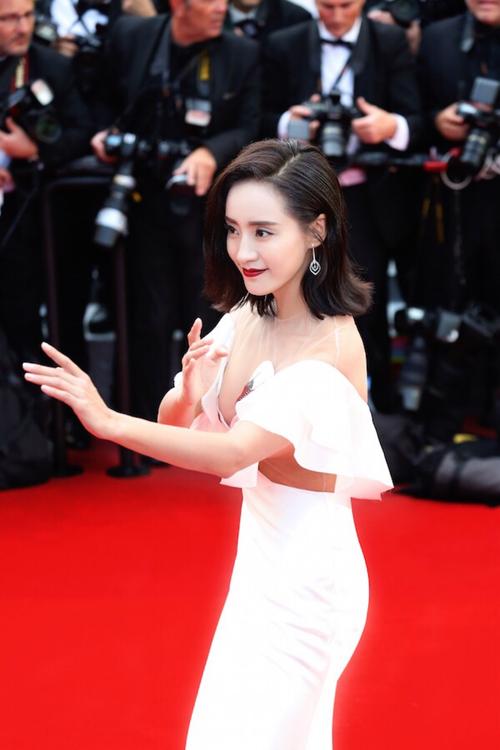 王智戛纳电影节天鹅礼服靓丽迷人写真
