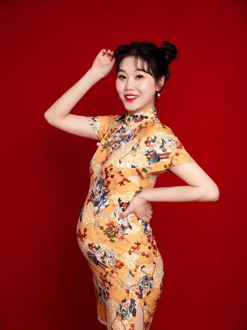 孕照分享 国潮旗袍风_孕妇照_旗袍_国潮_孕期日记_裙子_母婴_孕产经验