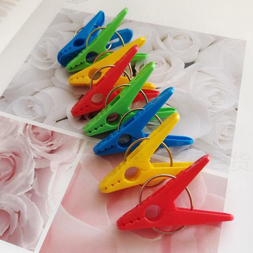塑料夹子厂家小号彩色固定文件晾晒夹防风裤夹防滑晒衣服收纳夹子