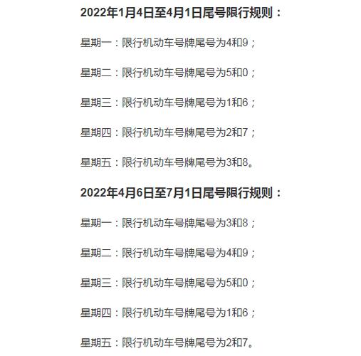 秦皇岛发布2022全年限行新规