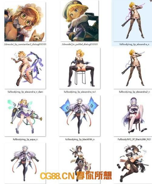 lastorigin手游韩国美少女收集高清角色立绘切片场景全资源735mcg艺术