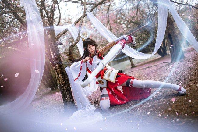 cosplay这芳时似人间花见巫女cos