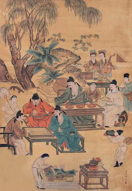 明代画家仇英《老绢本人物画珍品》