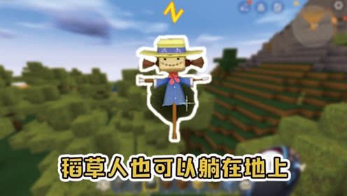 迷你世界:稻草人真的成精了?回到家发现它躺在地上睡大觉