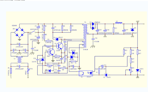 24v 14.6a开关电源的电路图免费下载