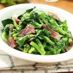 白菜苔炒腊肉