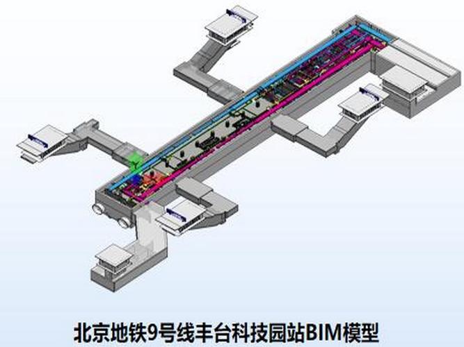 北京地铁9号线丰台科技园站bim模型