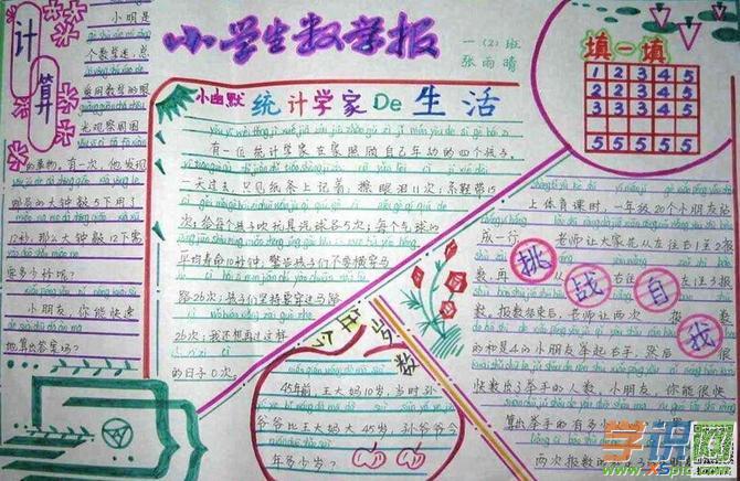 四年级数学手抄报-数学乐园