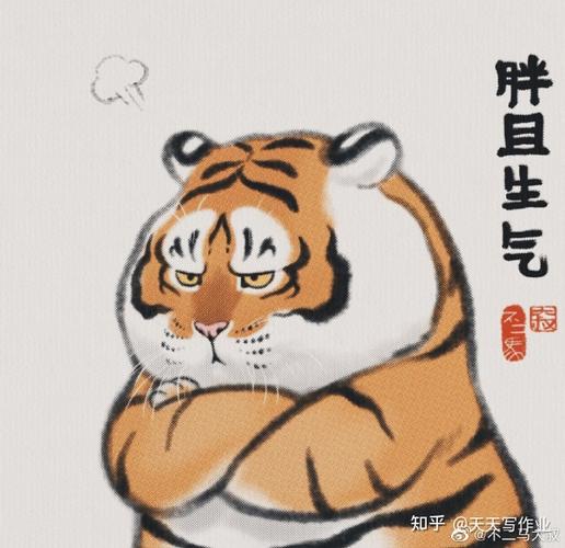 我最早看到不二马的这个傻老虎,是那一系列的"猛虎上山""猛虎下山"的