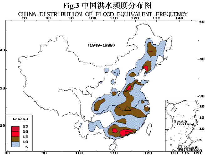 中国洪水,干旱分布