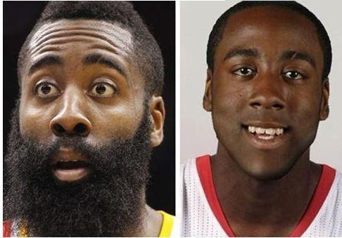 有胡子的哈登和没有胡子的哈登与卡戴珊家族的情愫科比:你见过凌晨4