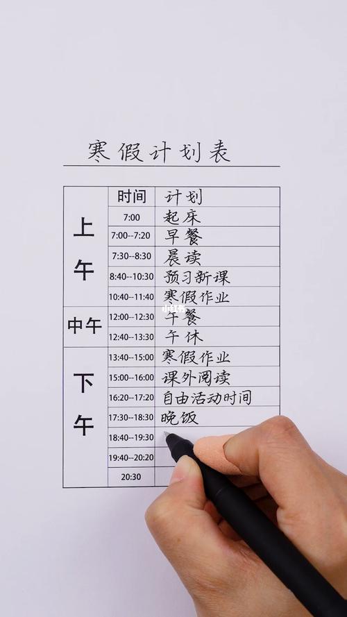 小学生寒假计划表_寒假去哪玩_家庭教育_教育_教育其他