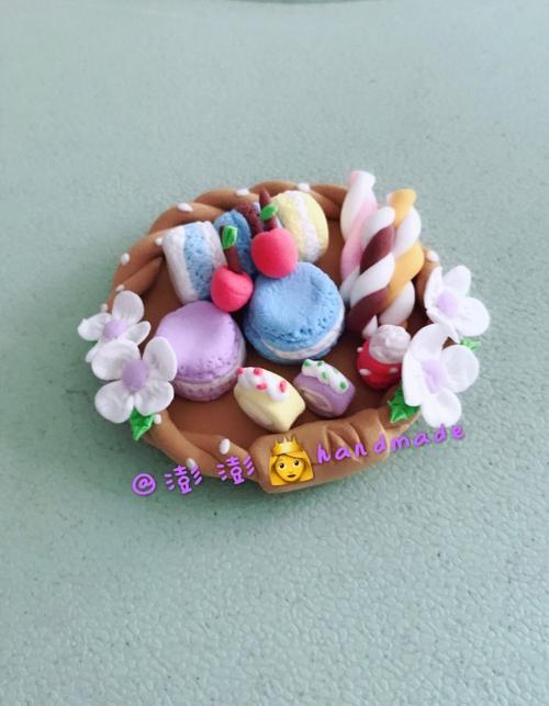 粘土,马卡龙蛋糕