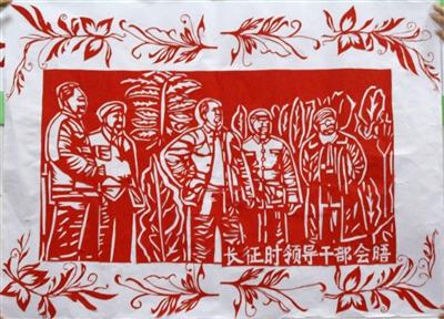 将红色历史和英雄事迹融入剪纸艺术创作中,进行生动的党史国史教育,对