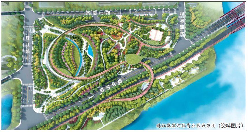 珠江路滨河体育公园效果图