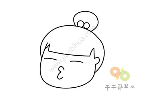 嘟嘴的小女孩 人物头像简笔画,女孩头像简笔画可爱,女孩头像简笔画q版