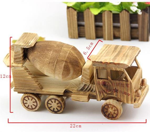 儿童礼物益智木头玩具木质汽车模型挖土机搅拌机起重机拖拉机木质