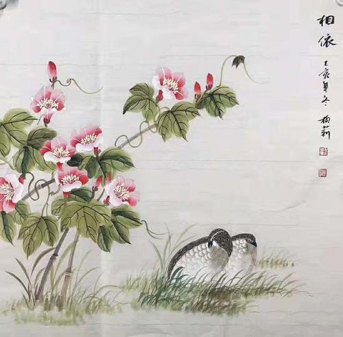 朱柳莉力主写生,并通过"为花鸟写照",把对象的物