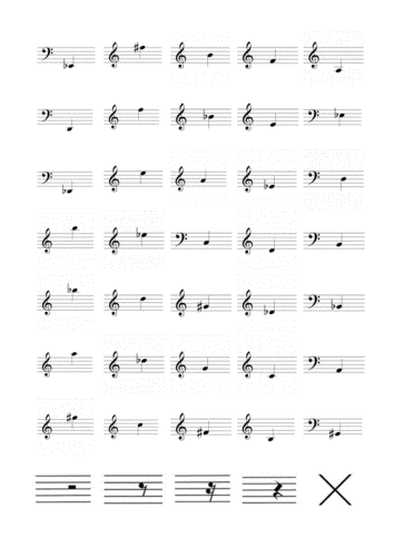 五线谱识谱卡片精品pdf6页