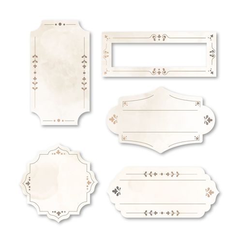 ai格式,含jpg预览图,关键字:创意,花纹,空白,标签,矢量图.