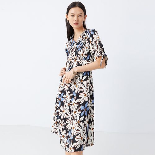 2021时尚女装流行元素,2021时尚女装流行趋势 yiner音儿商场同款女装2021夏季新款时尚气质印花