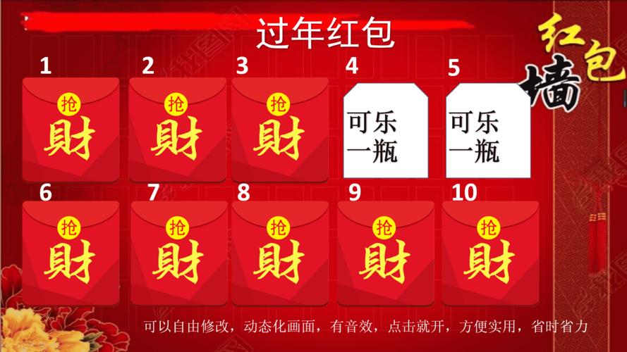快过年了ppt拆红包小游戏