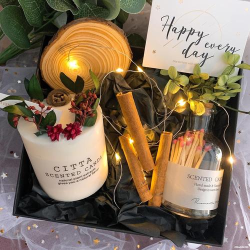 香薰蜡烛礼盒结婚永生干花室内香氛生日结婚闺蜜女友伴手礼礼物