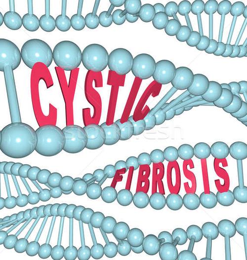 商业照片: the words cystic fibrosis in strands of dna